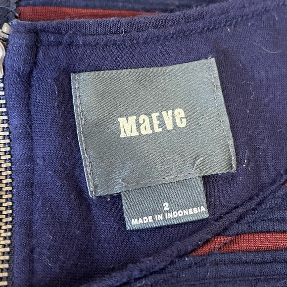 Anthropologie Maeve Brenna Stripe Fit and Flare Dress Womens Size 2 - Picture 7 of 10